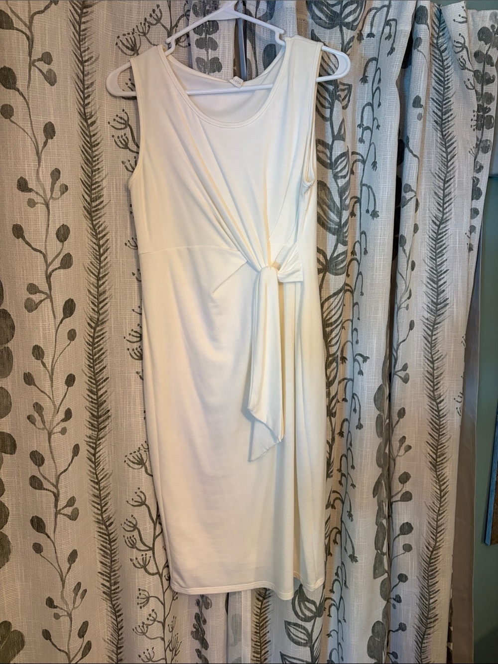 Pinkblush Cream Knot-Front Maternity Dress